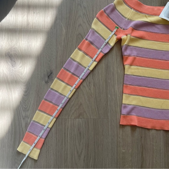 Intermix Delia Striped Knit Top - Picture 6 of 7